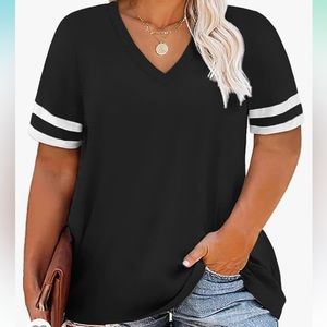 Comxiao Tee Short Sleeve Green size 3X